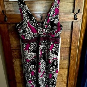 Apt 9 dress size XL pink black and white